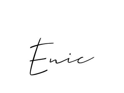 Enic stylish signature style. Best Handwritten Sign (Allison_Script) for my name. Handwritten Signature Collection Ideas for my name Enic. Enic signature style 2 images and pictures png