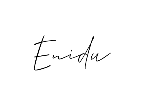 Best and Professional Signature Style for Enidu. Allison_Script Best Signature Style Collection. Enidu signature style 2 images and pictures png