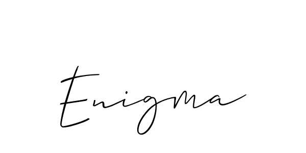 Design your own signature with our free online signature maker. With this signature software, you can create a handwritten (Allison_Script) signature for name Enigma. Enigma signature style 2 images and pictures png