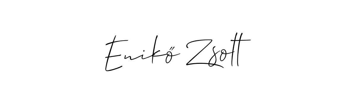 This is the best signature style for the Enikő Zsolt name. Also you like these signature font (Allison_Script). Mix name signature. Enikő Zsolt signature style 2 images and pictures png