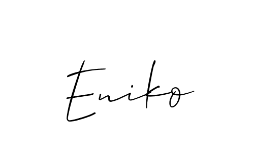 It looks lik you need a new signature style for name Eniko. Design unique handwritten (Allison_Script) signature with our free signature maker in just a few clicks. Eniko signature style 2 images and pictures png