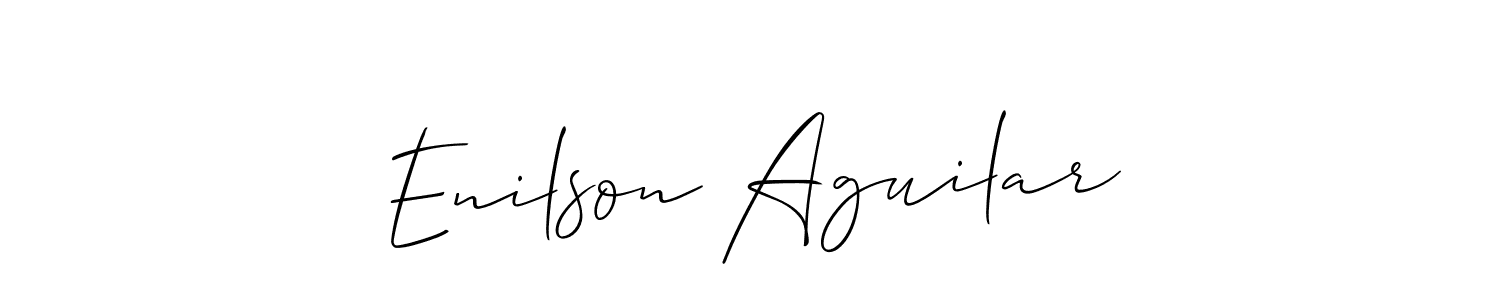 Also You can easily find your signature by using the search form. We will create Enilson Aguilar name handwritten signature images for you free of cost using Allison_Script sign style. Enilson Aguilar signature style 2 images and pictures png