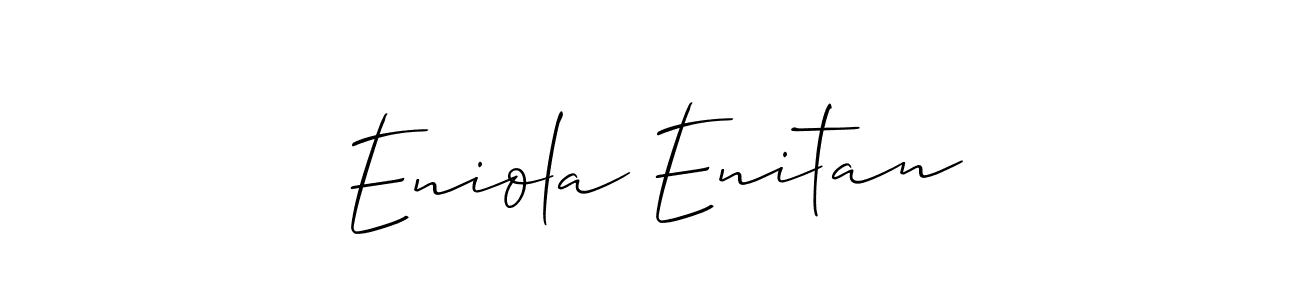 Similarly Allison_Script is the best handwritten signature design. Signature creator online .You can use it as an online autograph creator for name Eniola Enitan. Eniola Enitan signature style 2 images and pictures png
