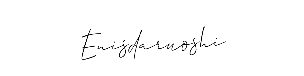 Also You can easily find your signature by using the search form. We will create Enisdaruoshi name handwritten signature images for you free of cost using Allison_Script sign style. Enisdaruoshi signature style 2 images and pictures png
