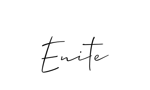 How to make Enite signature? Allison_Script is a professional autograph style. Create handwritten signature for Enite name. Enite signature style 2 images and pictures png