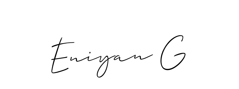 Create a beautiful signature design for name Eniyan G. With this signature (Allison_Script) fonts, you can make a handwritten signature for free. Eniyan G signature style 2 images and pictures png