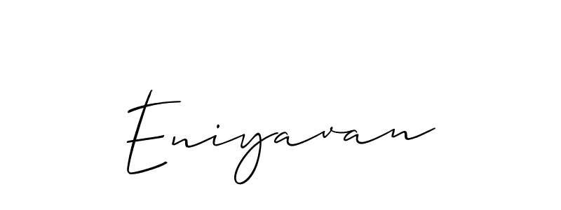 Design your own signature with our free online signature maker. With this signature software, you can create a handwritten (Allison_Script) signature for name Eniyavan. Eniyavan signature style 2 images and pictures png