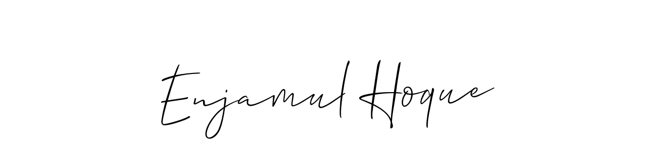 It looks lik you need a new signature style for name Enjamul Hoque. Design unique handwritten (Allison_Script) signature with our free signature maker in just a few clicks. Enjamul Hoque signature style 2 images and pictures png
