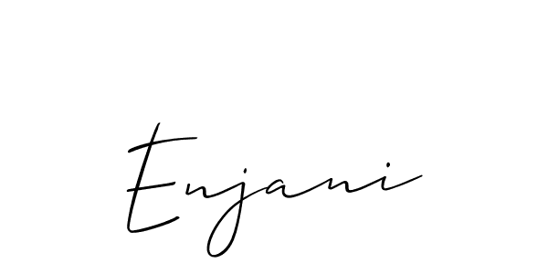 You should practise on your own different ways (Allison_Script) to write your name (Enjani) in signature. don't let someone else do it for you. Enjani signature style 2 images and pictures png