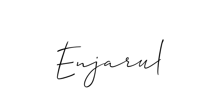 How to make Enjarul name signature. Use Allison_Script style for creating short signs online. This is the latest handwritten sign. Enjarul signature style 2 images and pictures png