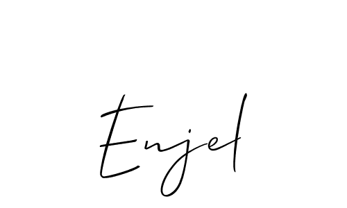Use a signature maker to create a handwritten signature online. With this signature software, you can design (Allison_Script) your own signature for name Enjel. Enjel signature style 2 images and pictures png