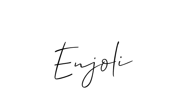 How to Draw Enjoli signature style? Allison_Script is a latest design signature styles for name Enjoli. Enjoli signature style 2 images and pictures png