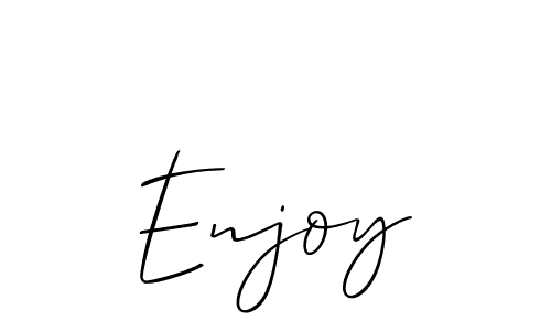 How to make Enjoy name signature. Use Allison_Script style for creating short signs online. This is the latest handwritten sign. Enjoy signature style 2 images and pictures png