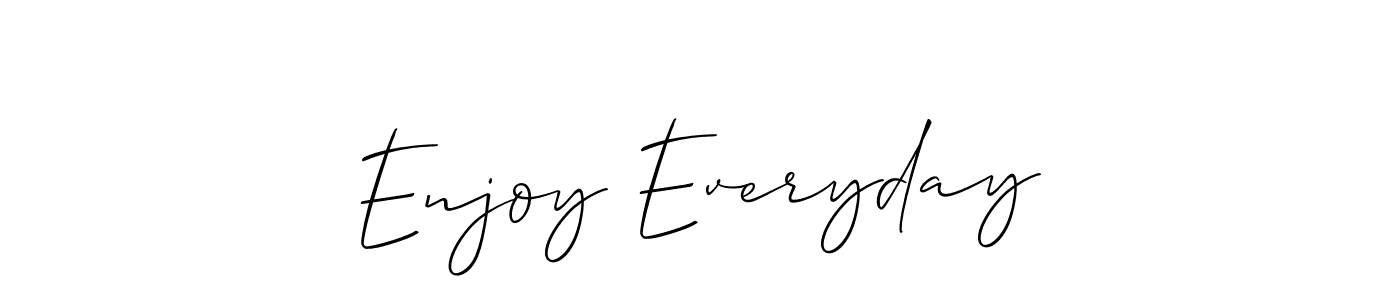 Enjoy Everyday stylish signature style. Best Handwritten Sign (Allison_Script) for my name. Handwritten Signature Collection Ideas for my name Enjoy Everyday. Enjoy Everyday signature style 2 images and pictures png