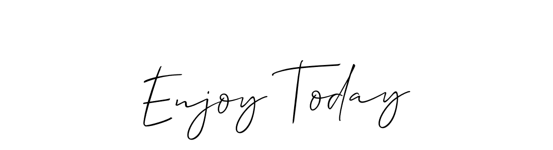 Also You can easily find your signature by using the search form. We will create Enjoy Today name handwritten signature images for you free of cost using Allison_Script sign style. Enjoy Today signature style 2 images and pictures png