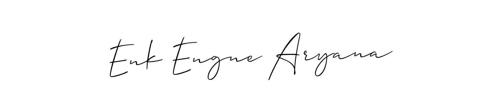 Make a short Enk Engne Aryana signature style. Manage your documents anywhere anytime using Allison_Script. Create and add eSignatures, submit forms, share and send files easily. Enk Engne Aryana signature style 2 images and pictures png