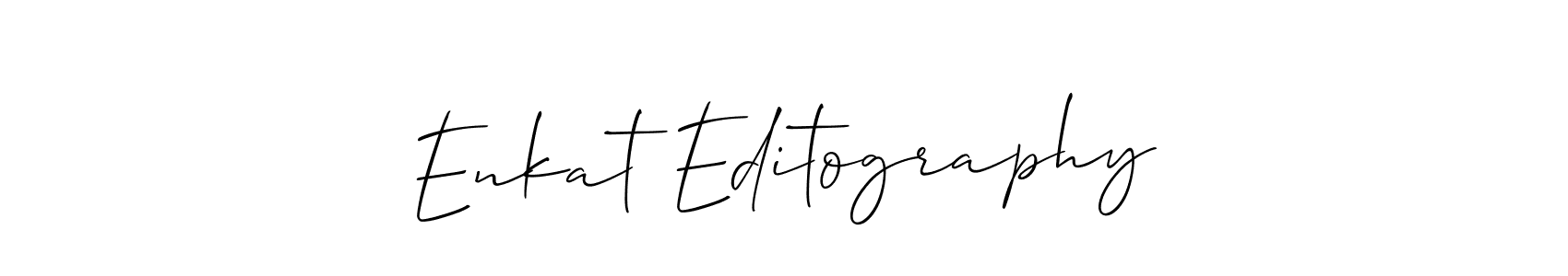 Allison_Script is a professional signature style that is perfect for those who want to add a touch of class to their signature. It is also a great choice for those who want to make their signature more unique. Get Enkat Editography name to fancy signature for free. Enkat Editography signature style 2 images and pictures png
