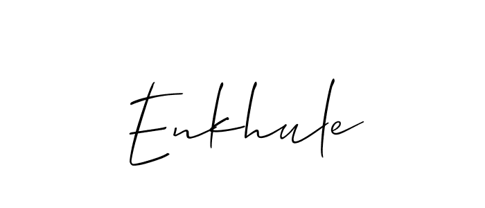 How to make Enkhule name signature. Use Allison_Script style for creating short signs online. This is the latest handwritten sign. Enkhule signature style 2 images and pictures png