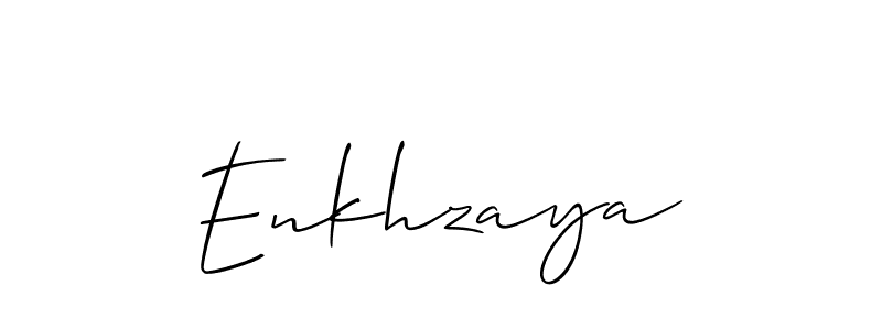 Enkhzaya stylish signature style. Best Handwritten Sign (Allison_Script) for my name. Handwritten Signature Collection Ideas for my name Enkhzaya. Enkhzaya signature style 2 images and pictures png