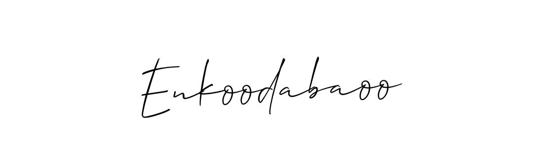 It looks lik you need a new signature style for name Enkoodabaoo. Design unique handwritten (Allison_Script) signature with our free signature maker in just a few clicks. Enkoodabaoo signature style 2 images and pictures png