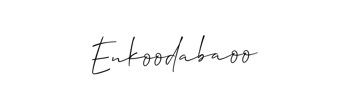 It looks lik you need a new signature style for name Enkoodabaoo. Design unique handwritten (Allison_Script) signature with our free signature maker in just a few clicks. Enkoodabaoo signature style 2 images and pictures png