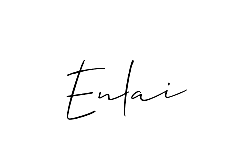 How to Draw Enlai signature style? Allison_Script is a latest design signature styles for name Enlai. Enlai signature style 2 images and pictures png