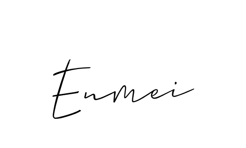 How to make Enmei signature? Allison_Script is a professional autograph style. Create handwritten signature for Enmei name. Enmei signature style 2 images and pictures png