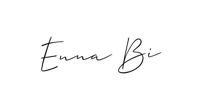 Allison_Script is a professional signature style that is perfect for those who want to add a touch of class to their signature. It is also a great choice for those who want to make their signature more unique. Get Enna Bi name to fancy signature for free. Enna Bi signature style 2 images and pictures png