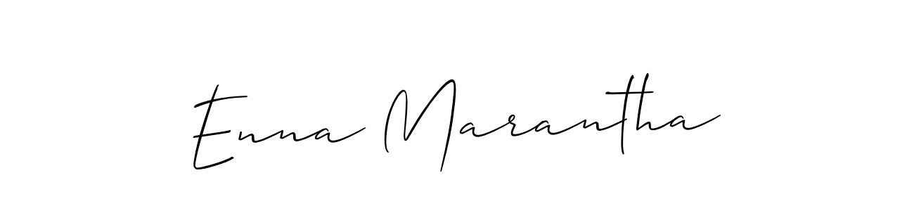 Design your own signature with our free online signature maker. With this signature software, you can create a handwritten (Allison_Script) signature for name Enna Marantha. Enna Marantha signature style 2 images and pictures png