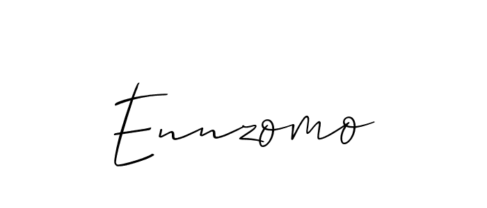 You should practise on your own different ways (Allison_Script) to write your name (Ennzomo) in signature. don't let someone else do it for you. Ennzomo signature style 2 images and pictures png