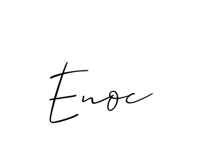 The best way (Allison_Script) to make a short signature is to pick only two or three words in your name. The name Enoc include a total of six letters. For converting this name. Enoc signature style 2 images and pictures png