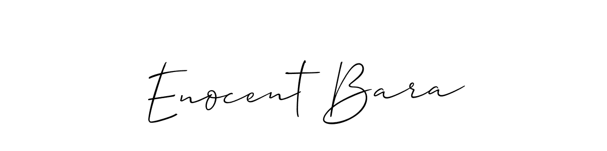 Enocent Bara stylish signature style. Best Handwritten Sign (Allison_Script) for my name. Handwritten Signature Collection Ideas for my name Enocent Bara. Enocent Bara signature style 2 images and pictures png