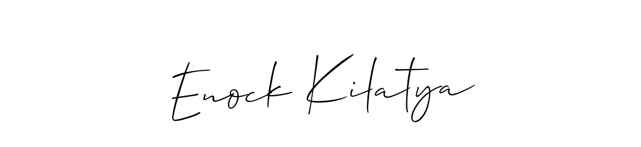Also we have Enock Kilatya name is the best signature style. Create professional handwritten signature collection using Allison_Script autograph style. Enock Kilatya signature style 2 images and pictures png