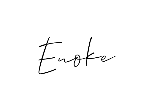 Design your own signature with our free online signature maker. With this signature software, you can create a handwritten (Allison_Script) signature for name Enoke. Enoke signature style 2 images and pictures png