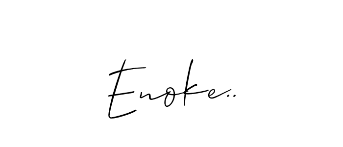 Allison_Script is a professional signature style that is perfect for those who want to add a touch of class to their signature. It is also a great choice for those who want to make their signature more unique. Get Enoke.. name to fancy signature for free. Enoke.. signature style 2 images and pictures png