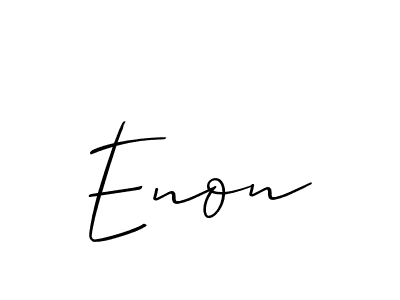 The best way (Allison_Script) to make a short signature is to pick only two or three words in your name. The name Enon include a total of six letters. For converting this name. Enon signature style 2 images and pictures png