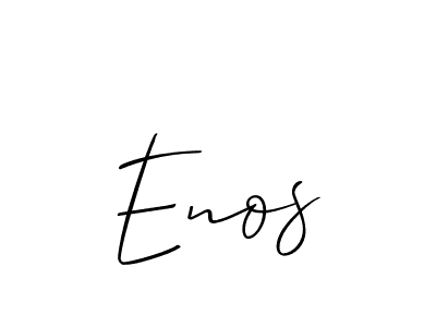 How to Draw Enos signature style? Allison_Script is a latest design signature styles for name Enos. Enos signature style 2 images and pictures png