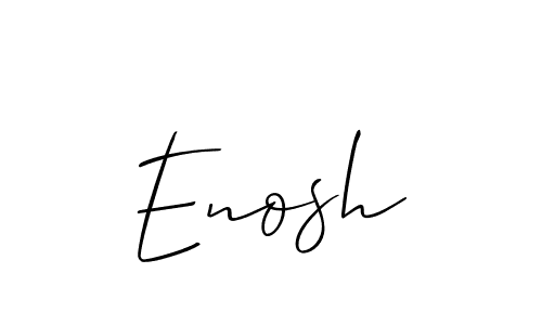 Use a signature maker to create a handwritten signature online. With this signature software, you can design (Allison_Script) your own signature for name Enosh. Enosh signature style 2 images and pictures png