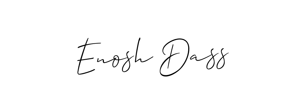 Make a beautiful signature design for name Enosh Dass. With this signature (Allison_Script) style, you can create a handwritten signature for free. Enosh Dass signature style 2 images and pictures png