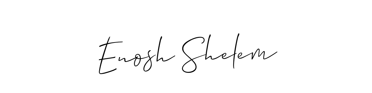 How to Draw Enosh Shelem signature style? Allison_Script is a latest design signature styles for name Enosh Shelem. Enosh Shelem signature style 2 images and pictures png