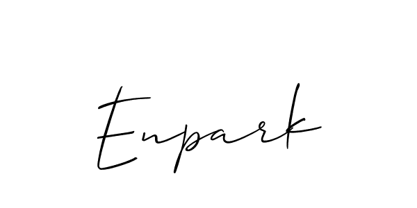 Allison_Script is a professional signature style that is perfect for those who want to add a touch of class to their signature. It is also a great choice for those who want to make their signature more unique. Get Enpark name to fancy signature for free. Enpark signature style 2 images and pictures png