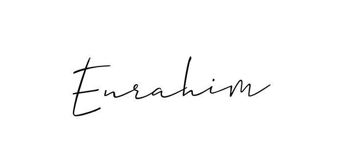 How to make Enrahim name signature. Use Allison_Script style for creating short signs online. This is the latest handwritten sign. Enrahim signature style 2 images and pictures png