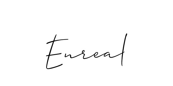 It looks lik you need a new signature style for name Enreal. Design unique handwritten (Allison_Script) signature with our free signature maker in just a few clicks. Enreal signature style 2 images and pictures png