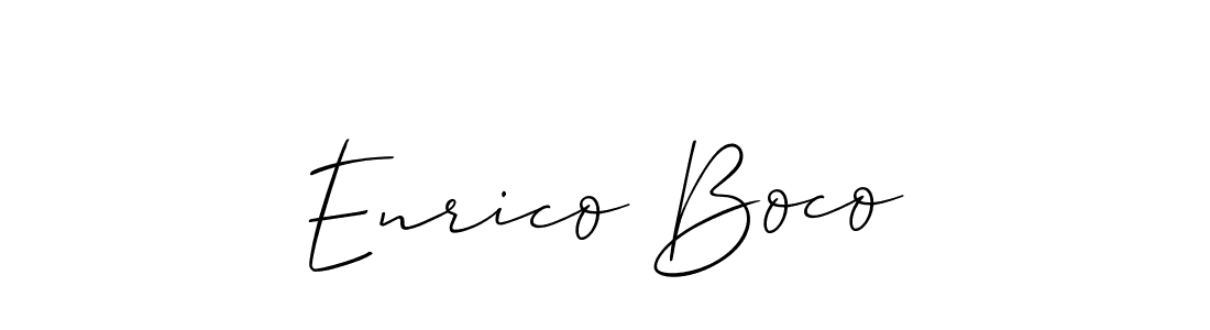 Design your own signature with our free online signature maker. With this signature software, you can create a handwritten (Allison_Script) signature for name Enrico Boco. Enrico Boco signature style 2 images and pictures png