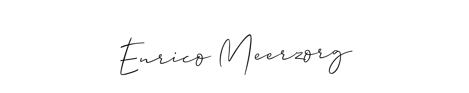 Use a signature maker to create a handwritten signature online. With this signature software, you can design (Allison_Script) your own signature for name Enrico Meerzorg. Enrico Meerzorg signature style 2 images and pictures png