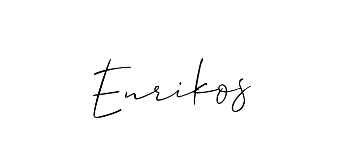 How to Draw Enrikos signature style? Allison_Script is a latest design signature styles for name Enrikos. Enrikos signature style 2 images and pictures png