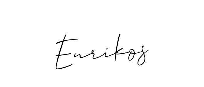 Make a beautiful signature design for name Enrikos. With this signature (Allison_Script) style, you can create a handwritten signature for free. Enrikos signature style 2 images and pictures png
