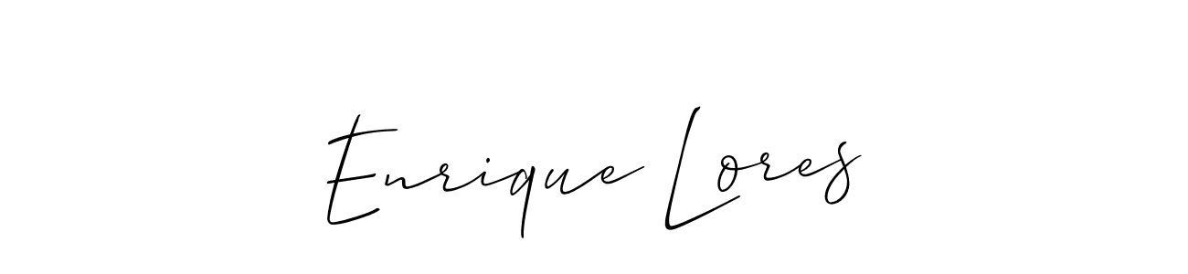 How to Draw Enrique Lores signature style? Allison_Script is a latest design signature styles for name Enrique Lores. Enrique Lores signature style 2 images and pictures png