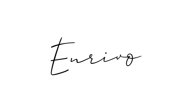 Make a short Enrivo signature style. Manage your documents anywhere anytime using Allison_Script. Create and add eSignatures, submit forms, share and send files easily. Enrivo signature style 2 images and pictures png