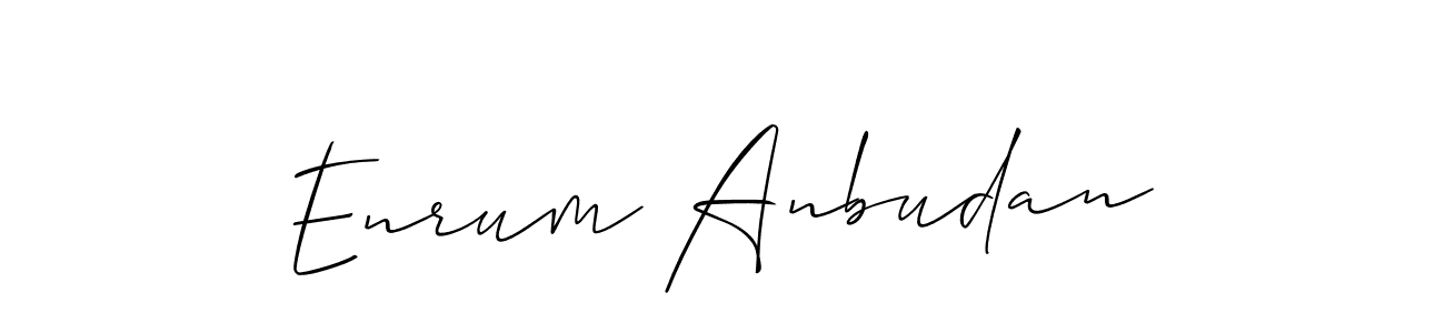 It looks lik you need a new signature style for name Enrum Anbudan. Design unique handwritten (Allison_Script) signature with our free signature maker in just a few clicks. Enrum Anbudan signature style 2 images and pictures png